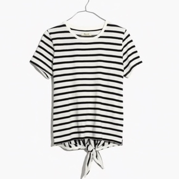 Madewell Striped Tie Back Top - Picture 4 of 4